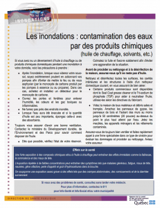 inondation contamination produits chimiques