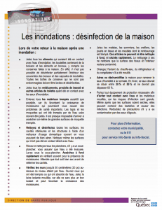 inondation désinfection de la maison