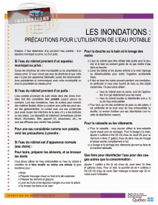 inondation eau potable
