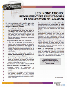 inondation refoulement des égouts